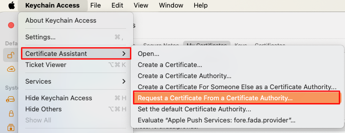 Create CSR Step